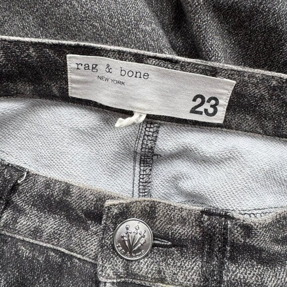 Rag & Bone Miramar Sofie Wide-Leg Pants Sweatpant Jeans Washed Black 23 - Picture 7 of 12